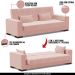 Sofá Cama Decorativo 210cm Beesley Veludo Rose G19 - Gran Belo