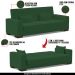 Sofá Cama Decorativo 210cm Beesley Veludo Verde G19 - Gran Belo