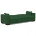 Sofá Cama Decorativo 210cm Beesley Veludo Verde G19 - Gran Belo
