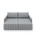Sofá-Cama Decorativo Retrátil Thanos 2 Lugares 192cm Linho Cinza G45 - Gran Belo