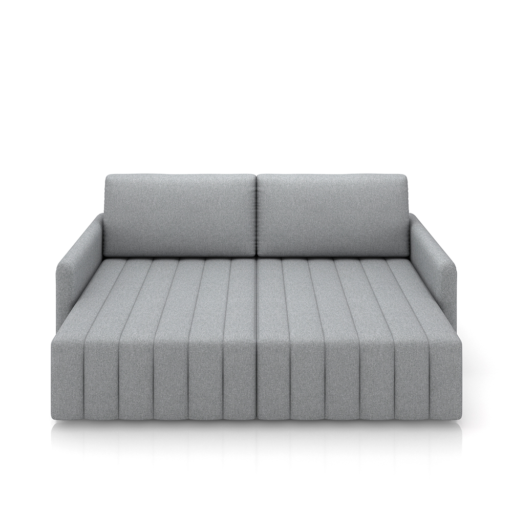 Sofá-Cama Decorativo Retrátil Thanos 2 Lugares 192cm Linho Cinza G45 - Gran Belo
