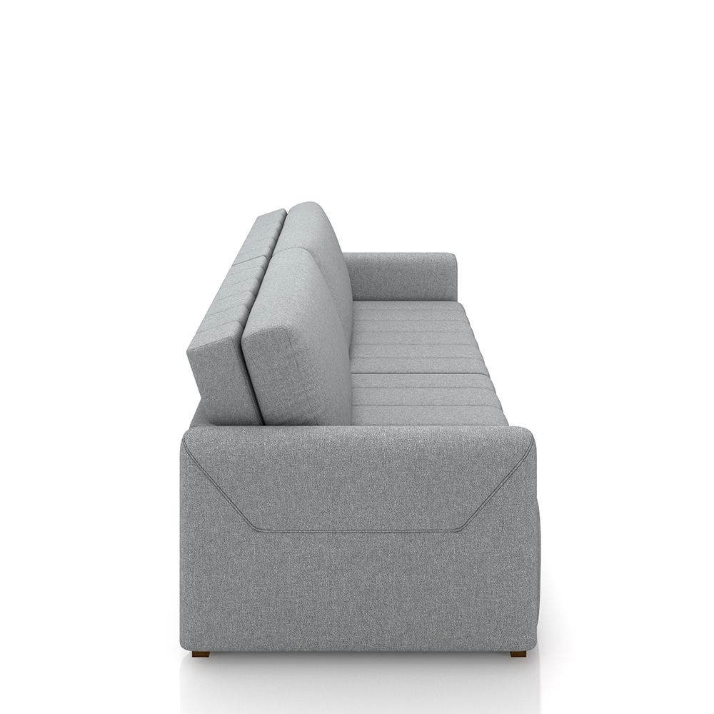 Sofá-Cama Decorativo Retrátil Thanos 2 Lugares 192cm Linho Cinza G45 - Gran Belo