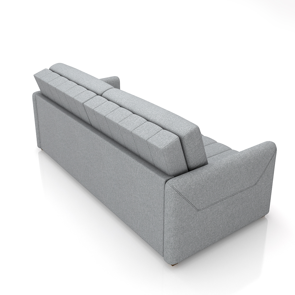 Sofá-Cama Decorativo Retrátil Thanos 2 Lugares 192cm Linho Cinza G45 - Gran Belo