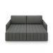 Sofá-Cama Decorativo Retrátil Thanos 2 Lugares 192cm Linho Grafite G45 - Gran Belo