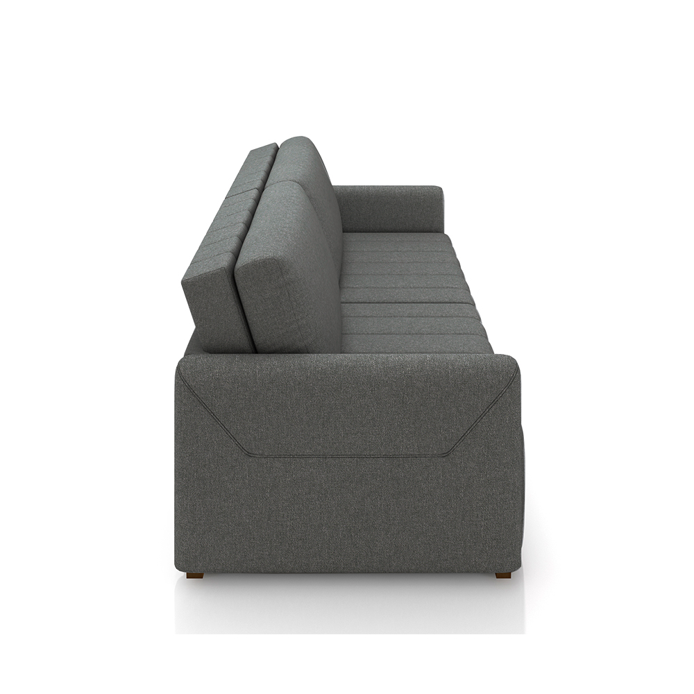 Sofá-Cama Decorativo Retrátil Thanos 2 Lugares 192cm Linho Grafite G45 - Gran Belo
