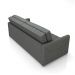 Sofá-Cama Decorativo Retrátil Thanos 2 Lugares 192cm Linho Grafite G45 - Gran Belo