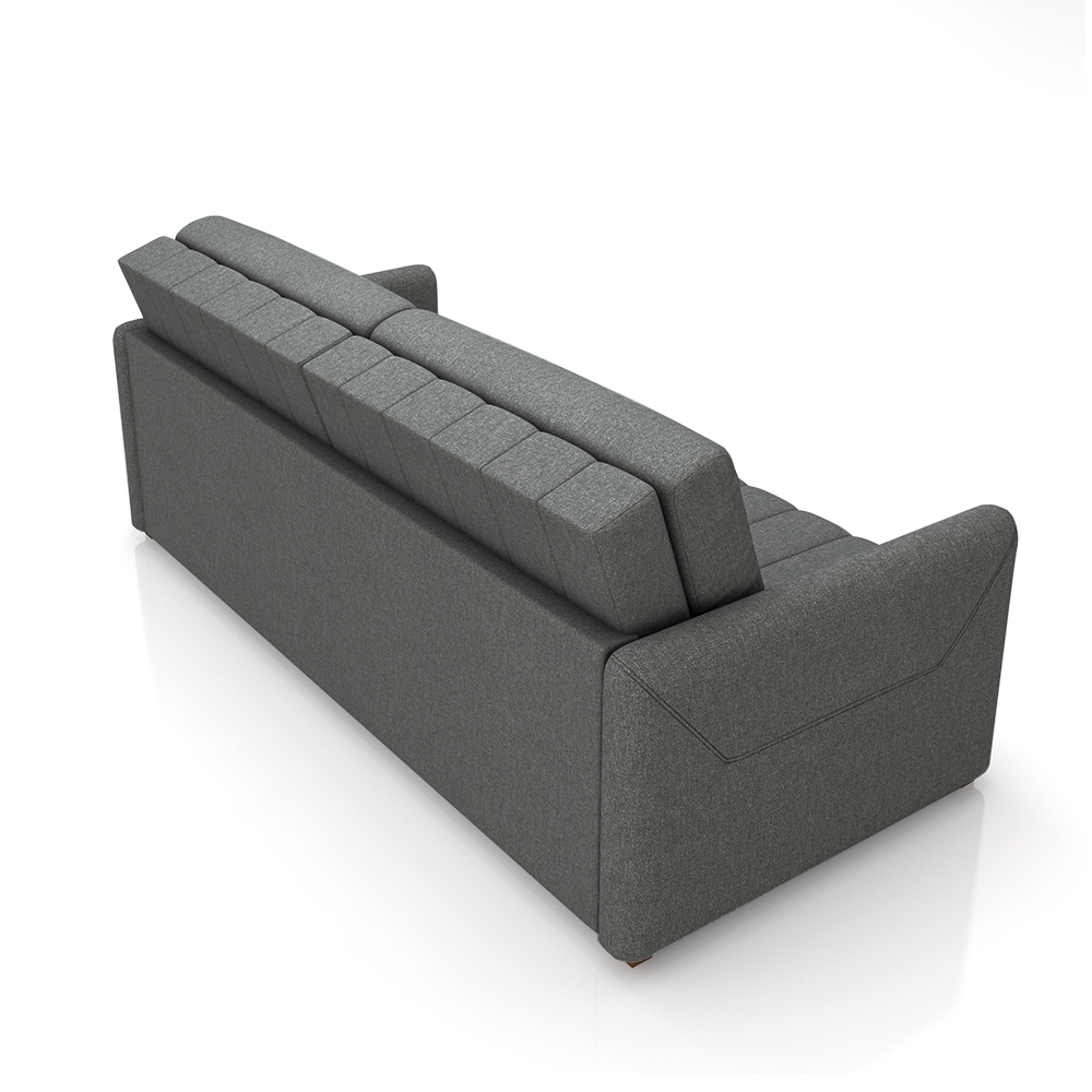 Sofá-Cama Decorativo Retrátil Thanos 2 Lugares 192cm Linho Grafite G45 - Gran Belo