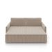 Sofá-Cama Decorativo Retrátil Thanos 2 Lugares 192cm Veludo Bege G45 - Gran Belo