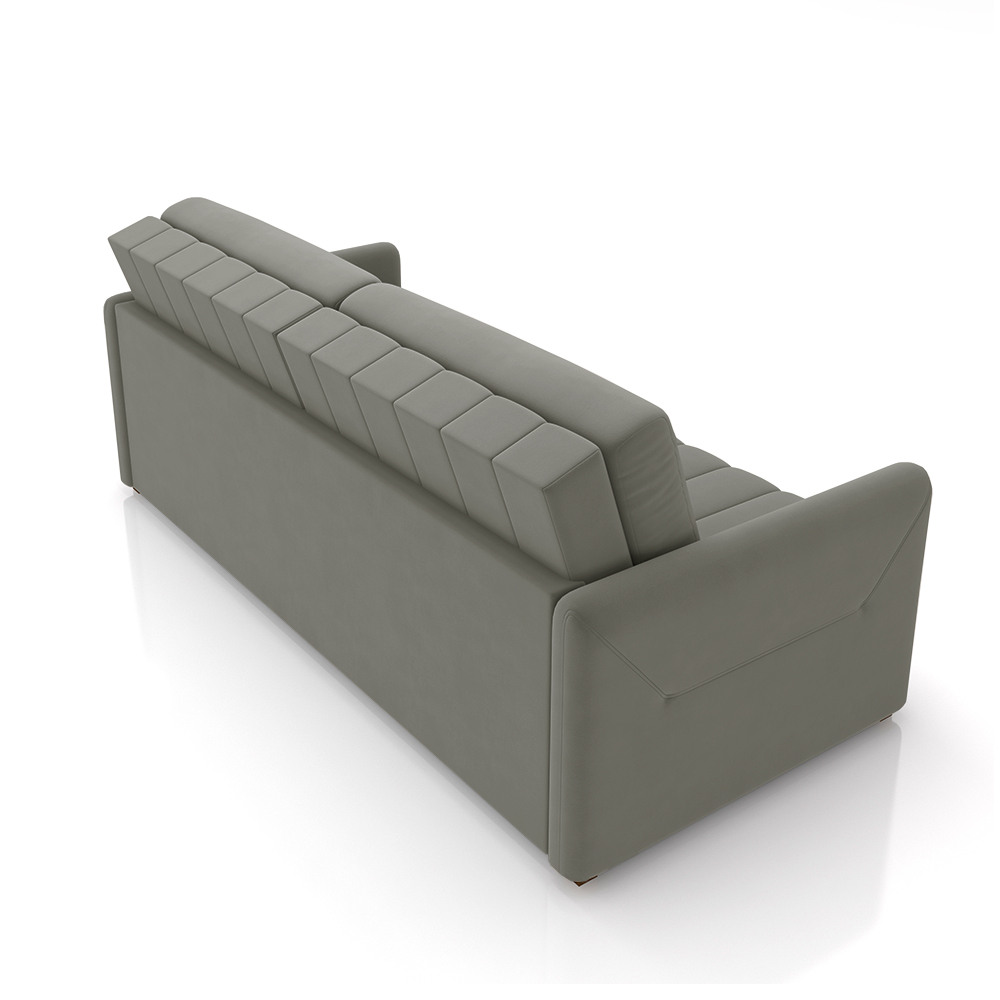 Sofá-Cama Decorativo Retrátil Thanos 2 Lugares 192cm Veludo Grafite G45 - Gran Belo
