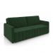 Sofá-Cama Decorativo Retrátil Thanos 2 Lugares 192cm Veludo Verde G45 - Gran Belo