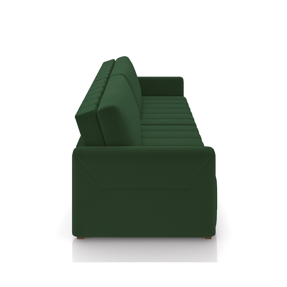 Sofá-Cama Decorativo Retrátil Thanos 2 Lugares 192cm Veludo Verde G45 - Gran Belo
