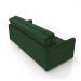 Sofá-Cama Decorativo Retrátil Thanos 2 Lugares 192cm Veludo Verde G45 - Gran Belo