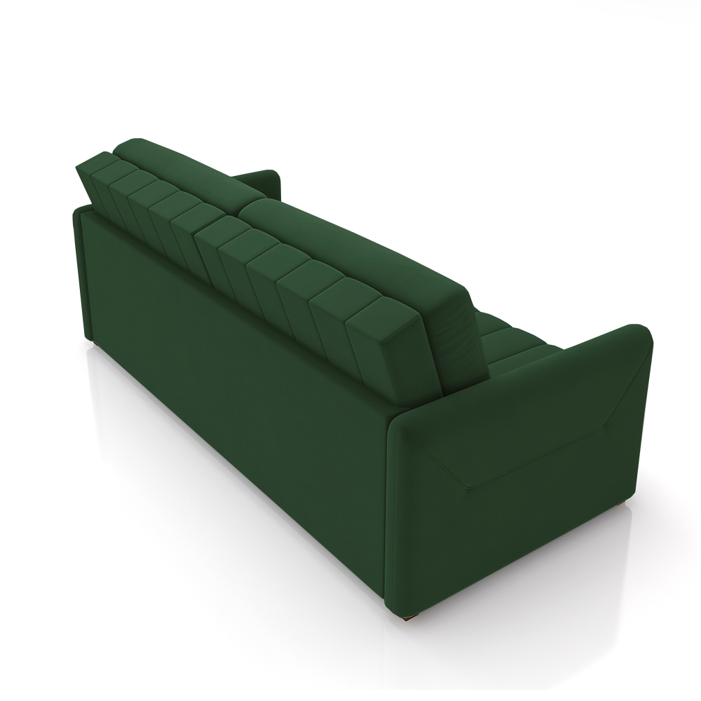 Sofá-Cama Decorativo Retrátil Thanos 2 Lugares 192cm Veludo Verde G45 - Gran Belo