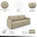 Sofá-Cama Decorativo Retrátil Thanos 2 Lugares 220cm Linho Bege G45 - Gran Belo