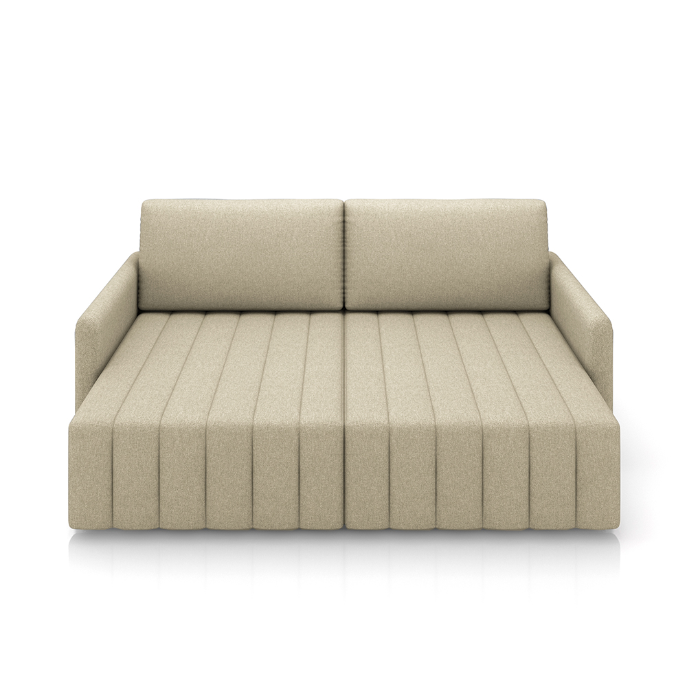 Sofá-Cama Decorativo Retrátil Thanos 2 Lugares 220cm Linho Bege G45 - Gran Belo
