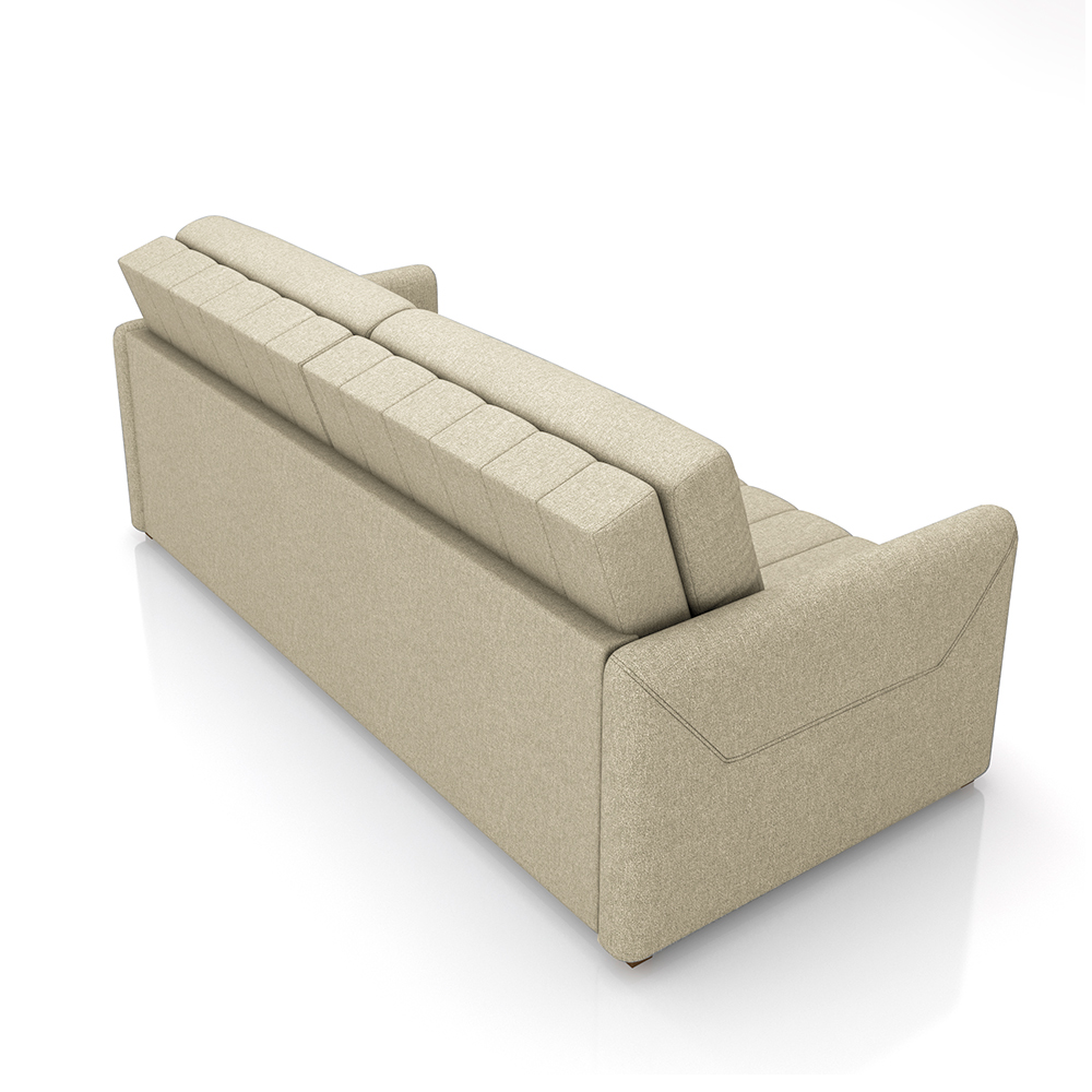 Sofá-Cama Decorativo Retrátil Thanos 2 Lugares 220cm Linho Bege G45 - Gran Belo