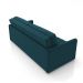 Sofá-Cama Decorativo Retrátil Thanos 2 Lugares 220cm Veludo Azul Marinho G45 - Gran Belo