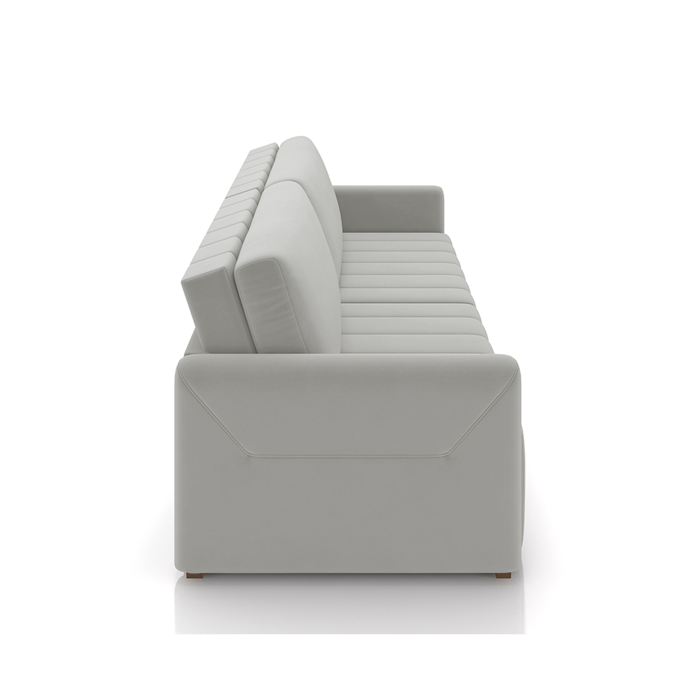 Sofá-Cama Decorativo Retrátil Thanos 2 Lugares 220cm Veludo Cinza G45 - Gran Belo