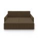 Sofá-Cama Decorativo Retrátil Thanos 2 Lugares 220cm Veludo Marrom G45 - Gran Belo