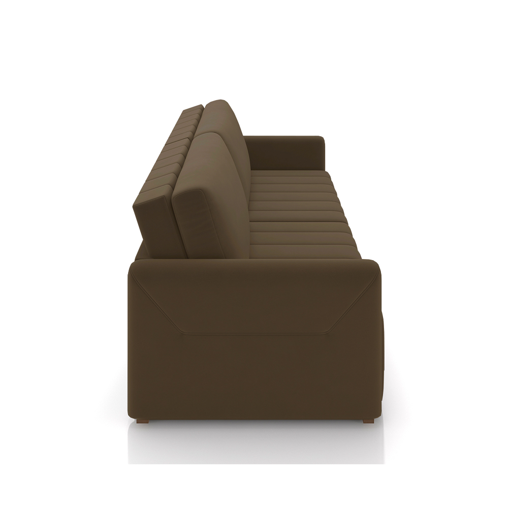 Sofá-Cama Decorativo Retrátil Thanos 2 Lugares 220cm Veludo Marrom G45 - Gran Belo