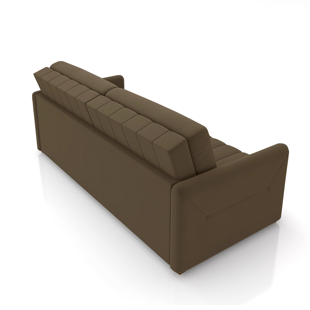 Sofá-Cama Decorativo Retrátil Thanos 2 Lugares 220cm Veludo Marrom G45 - Gran Belo