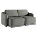 Sofá Cama Modulado Retrátil e Reclinável Decorativo Varsóvia 176cm Linho Cinza Chumbo G33 - Gran Belo