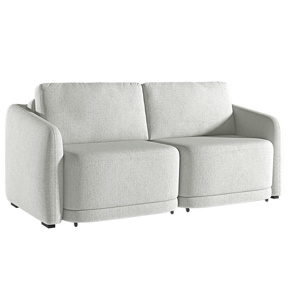 Sofá Cama Modulado Retrátil e Reclinável Decorativo Varsóvia 176cm Linho Cinza G33 - Gran Belo