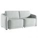 Sofá Cama Modulado Retrátil e Reclinável Decorativo Varsóvia 176cm Veludo Cinza G33 - Gran Belo