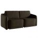 Sofá Cama Modulado Retrátil e Reclinável Decorativo Varsóvia 176cm Veludo Marrom G33 - Gran Belo
