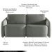 Sofá Cama Modulado Retrátil e Reclinável Decorativo Varsóvia 196cm Linho Cinza Chumbo G33 - Gran Belo