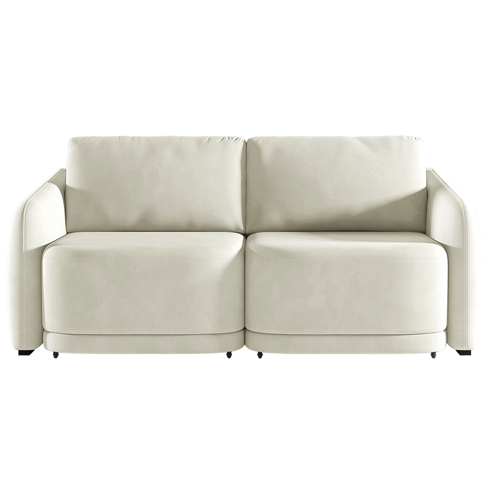 Sofá Cama Modulado Retrátil e Reclinável Decorativo Varsóvia 196cm Veludo Bege G33 - Gran Belo