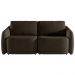 Sofá Cama Modulado Retrátil e Reclinável Decorativo Varsóvia 196cm Veludo Marrom G33 - Gran Belo