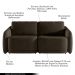Sofá Cama Modulado Retrátil e Reclinável Decorativo Varsóvia 196cm Veludo Marrom G33 - Gran Belo