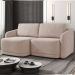 Sofá Cama Modulado Retrátil e Reclinável Decorativo Varsóvia 196cm Veludo Rosê G33 - Gran Belo