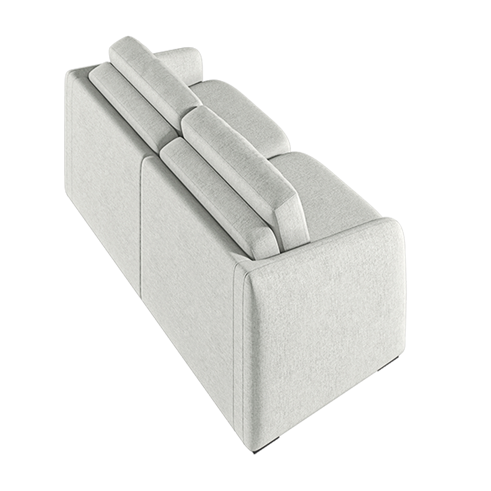 Sofá Cama Modulado Retrátil e Reclinável Decorativo Varsóvia 216cm Linho Cinza G33 - Gran Belo