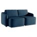 Sofá Cama Modulado Retrátil e Reclinável Decorativo Varsóvia 216cm Veludo Azul Marinho G33 - Gran Belo