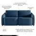 Sofá Cama Modulado Retrátil e Reclinável Decorativo Varsóvia 216cm Veludo Azul Marinho G33 - Gran Belo