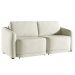 Sofá Cama Modulado Retrátil e Reclinável Decorativo Varsóvia 216cm Veludo Bege G33 - Gran Belo