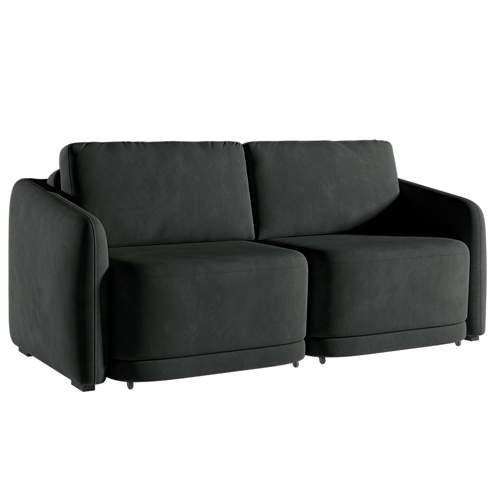 Sofá Cama Modulado Retrátil e Reclinável Decorativo Varsóvia 216cm Veludo Cinza Chumbo G33 - Gran Belo