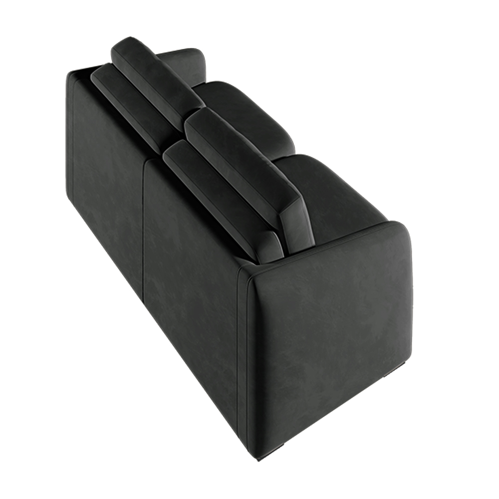 Sofá Cama Modulado Retrátil e Reclinável Decorativo Varsóvia 216cm Veludo Cinza Chumbo G33 - Gran Belo