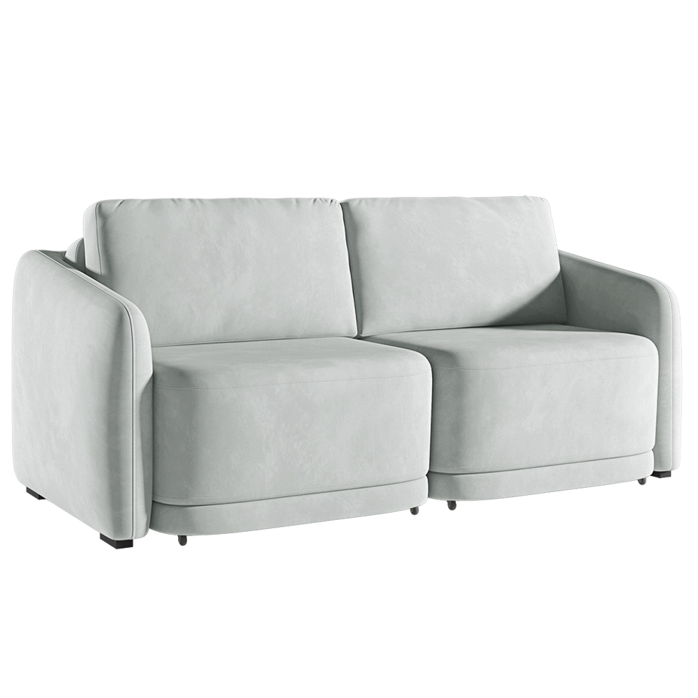 Sofá Cama Modulado Retrátil e Reclinável Decorativo Varsóvia 216cm Veludo Cinza G33 - Gran Belo