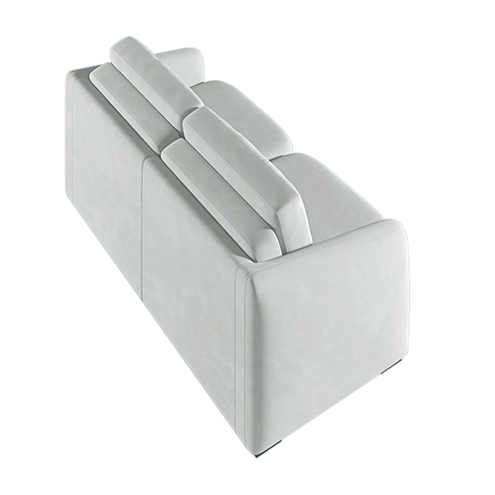 Sofá Cama Modulado Retrátil e Reclinável Decorativo Varsóvia 216cm Veludo Cinza G33 - Gran Belo
