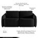 Sofá Cama Modulado Retrátil e Reclinável Decorativo Varsóvia 216cm Veludo Preto G33 - Gran Belo