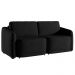 Sofá Cama Modulado Retrátil e Reclinável Decorativo Varsóvia 216cm Veludo Preto G33 - Gran Belo