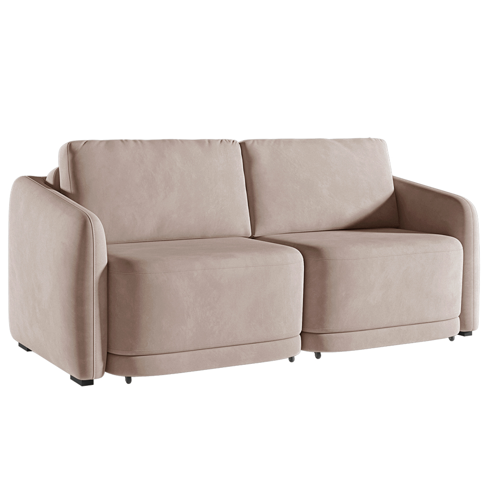 Sofá Cama Modulado Retrátil e Reclinável Decorativo Varsóvia 216cm Veludo Rosê G33 - Gran Belo