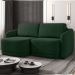 Sofá Cama Modulado Retrátil e Reclinável Decorativo Varsóvia 216cm Veludo Verde G33 - Gran Belo