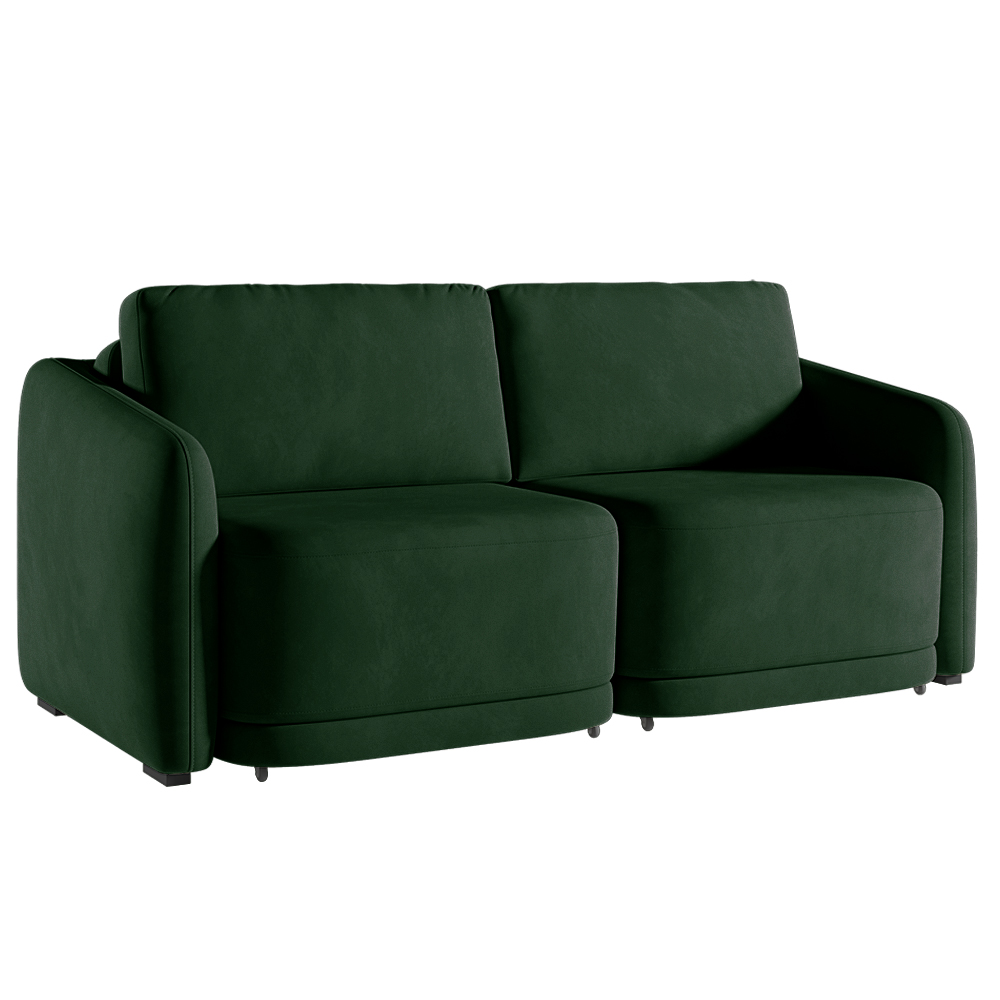 Sofá Cama Modulado Retrátil e Reclinável Decorativo Varsóvia 216cm Veludo Verde G33 - Gran Belo