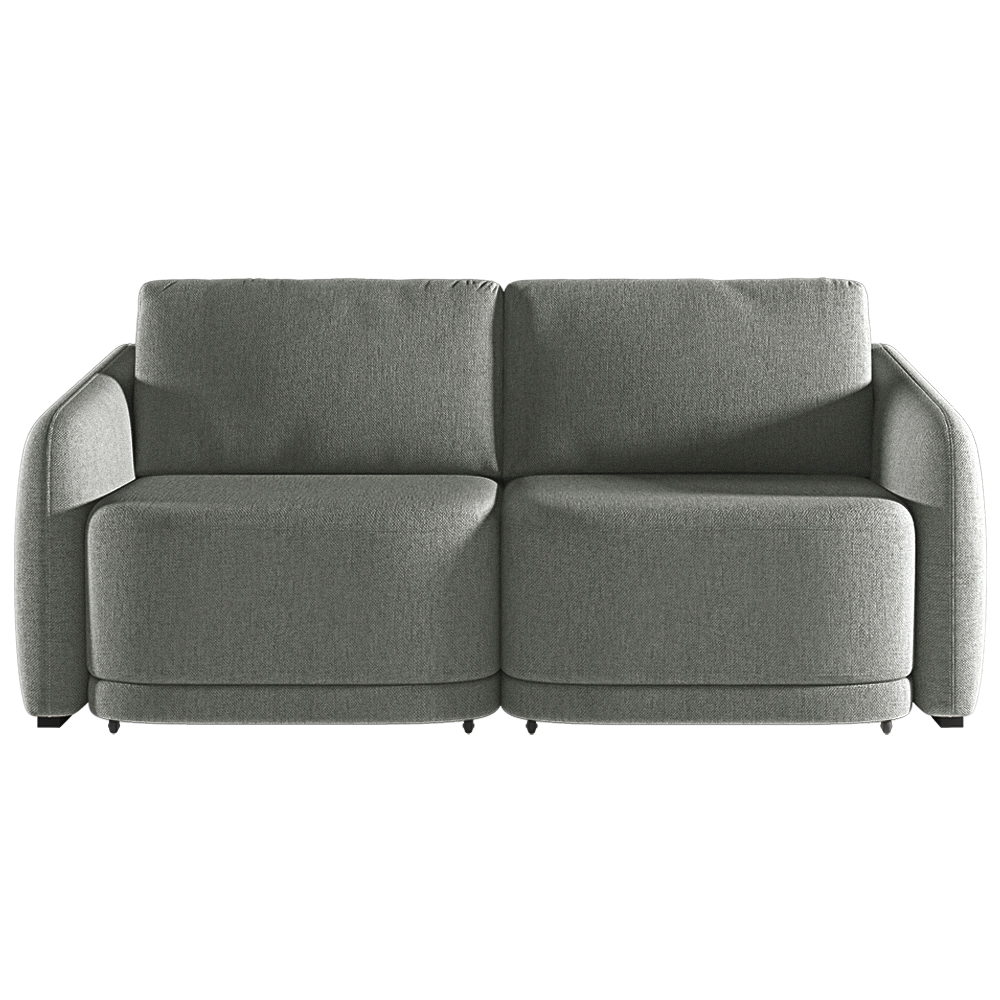 Sofá Cama Modulado Retrátil e Reclinável Decorativo Varsóvia 236cm Linho Cinza Chumbo G33 - Gran Belo
