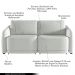 Sofá Cama Modulado Retrátil e Reclinável Decorativo Varsóvia 236cm Linho Cinza G33 - Gran Belo