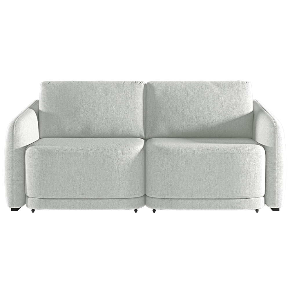 Sofá Cama Modulado Retrátil e Reclinável Decorativo Varsóvia 236cm Linho Cinza G33 - Gran Belo